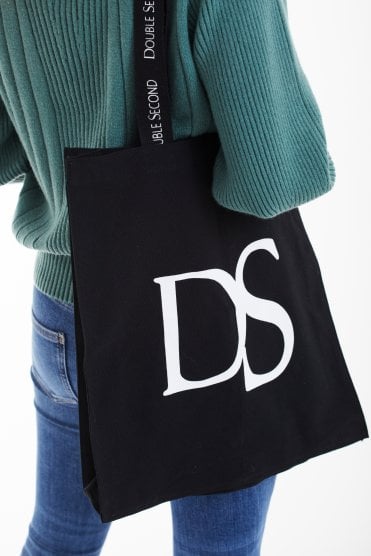 Black Double Second Tote Bag