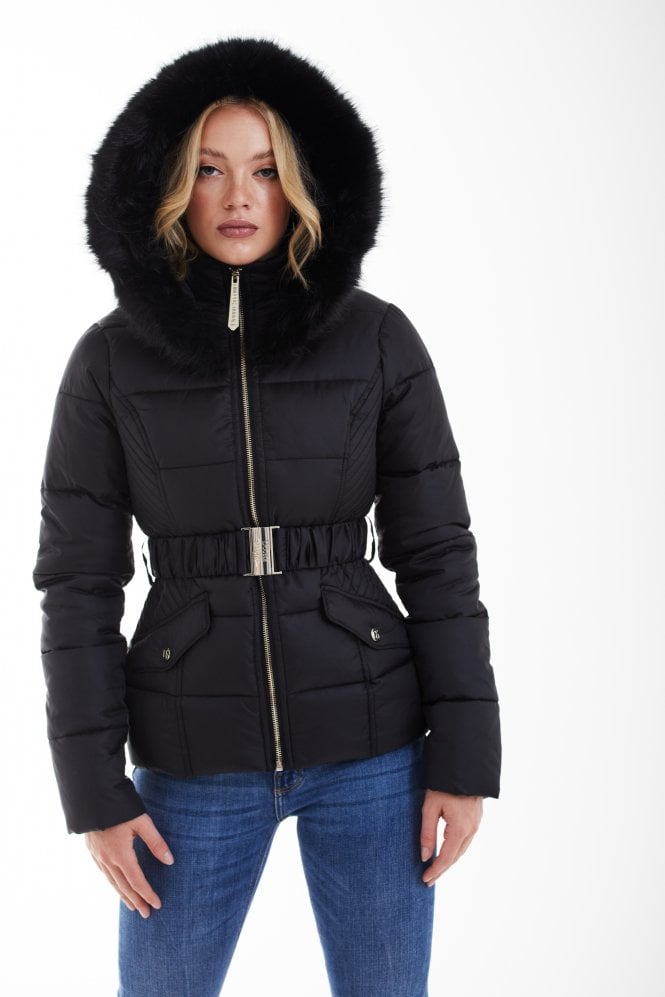 Double Second Belted Short Puffer