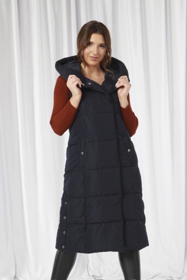 Long Lux Wrap Gilet Puffer