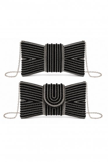 Pearl Bow Clutch Bag