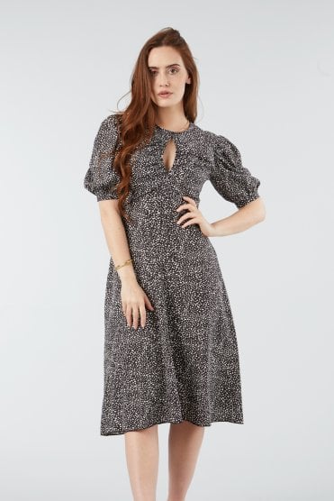 Printed Key Hole Dress