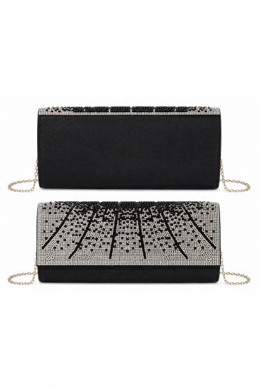 Rhinestone Embellished Clutch Bag