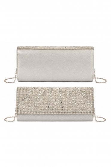 Rhinestone Embellished Clutch Bag